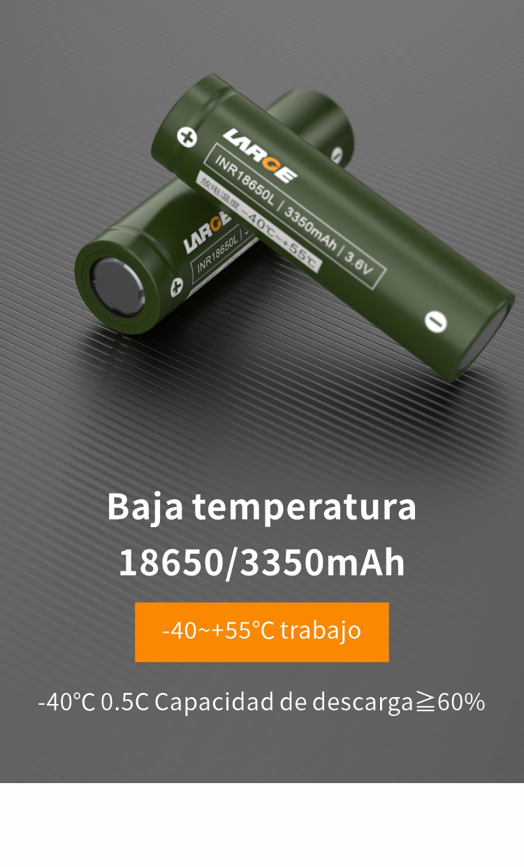 Densidad de alta energía de baja temperatura 18650